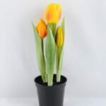 Artificial Flower 7.5*24CM Tulip*3 in plastic pot GS-24519010-O1