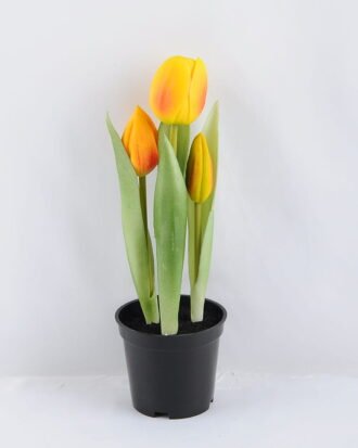 Artificial Flower 7.5*24CM Tulip*3 in plastic pot GS-24519010-O1