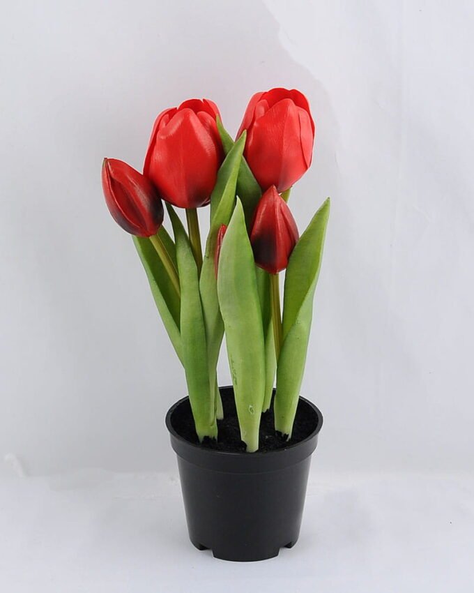 Artificial Flower 9*5*26CM Tulip*5 in plastic pot GS-24519011-R1
