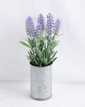 Artificial Flower 7.5*7.5*28CM lavender in tin pot GS-06919017+P