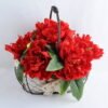 Artificial Flower 30*25*26cm peony in metal frame with flax bag GS-06919022-R1