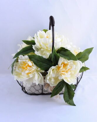 Artificial Flower 30*25*26cm peony in metal frame with flax bag GS-06919022-W1 Potted Flowers&Plants YeahFlower is one of Chinese leading OEM manufacturers and exporters , supplying the silk flowers, wholesale artificial trees Artificial Flower 30*25*26cm peony in metal frame with flax bag GS-06919022-W1