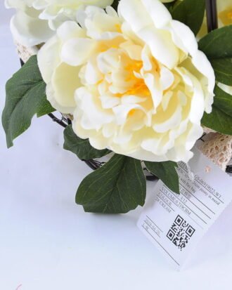 Artificial Flower 30*25*26cm peony in metal frame with flax bag GS-06919022-W1 Potted Flowers&Plants YeahFlower is one of Chinese leading OEM manufacturers and exporters , supplying the silk flowers, wholesale artificial trees Artificial Flower 30*25*26cm peony in metal frame with flax bag GS-06919022-W1