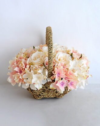 Artificial Flower 27*20*22cm rose hydrangea in basket GS-06919026-C1