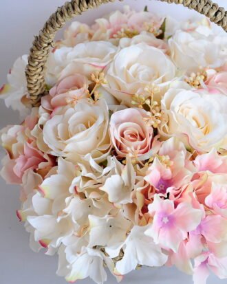 Artificial Flower 27*20*22cm rose hydrangea in basket GS-06919026-C1
