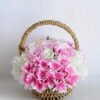 Artificial Flower 27*20*22cm rose hydrangea in basket GS-06919026-P2