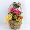 Artificial Flower 15*18*30cm rose hydrangea in basket GS-06919028-R1