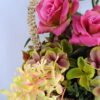 Artificial Flower 15*18*30cm rose hydrangea in basket GS-06919028-R1