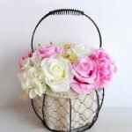 Artificial Flower 20*20*30cm rose hydrangea in basket GS-06919029-P2
