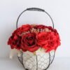 Artificial Flower 20*20*30cm rose hydrangea in basket GS-06919029-R1