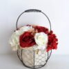 Artificial Flower 20*20*30cm rose hydrangea in basket GS-06919029-R2