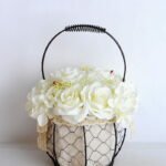 Artificial Flower 20*20*30cm rose hydrangea in basket GS-06919029-W3