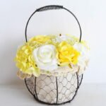 Artificial Flower 20*20*30cm rose hydrangea in basket GS-06919029-Y1