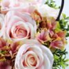 Artificial Flower 27*20*30cm rose hydrangea in metal frame with flax bag GS-06919024-P1