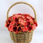 Artificial Flower 22*22*26cm rose in basket GS-06919027