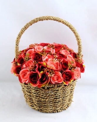 Artificial Flower 22*22*26cm rose in basket GS-06919027 Potted Flowers&Plants YeahFlower is one of Chinese leading OEM manufacturers and exporters , supplying the silk flowers, wholesale artificial trees Artificial Flower 22*22*26cm rose in basket GS-06919027