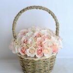 Artificial Flower 22*22*26cm rose in basket GS-06919027-P1