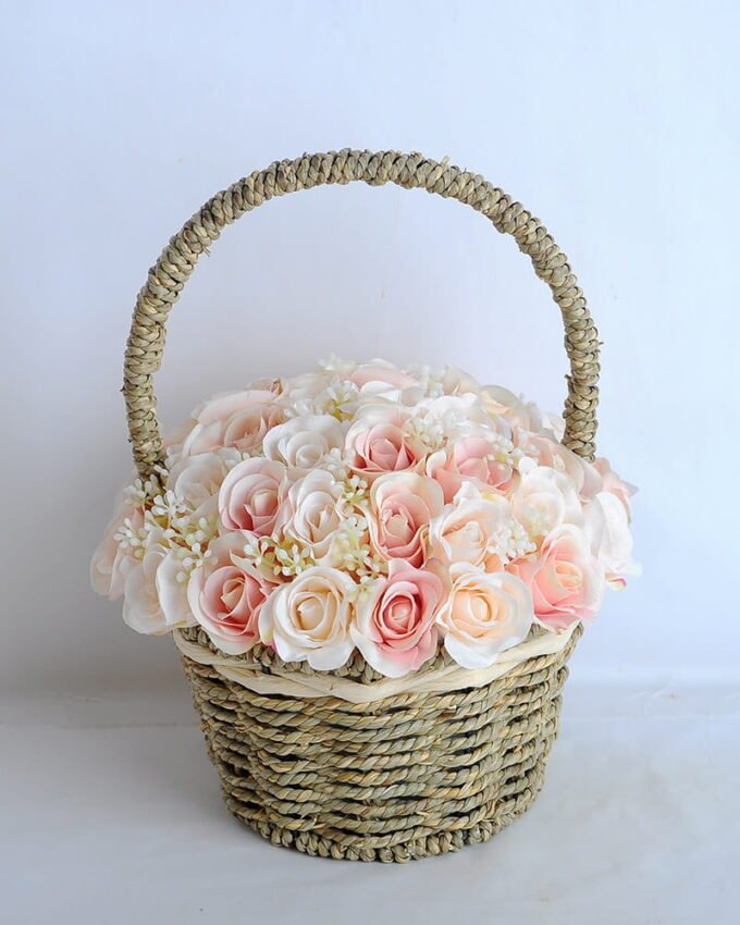 Artificial Flower 22*22*26cm rose in basket GS-06919027-P1