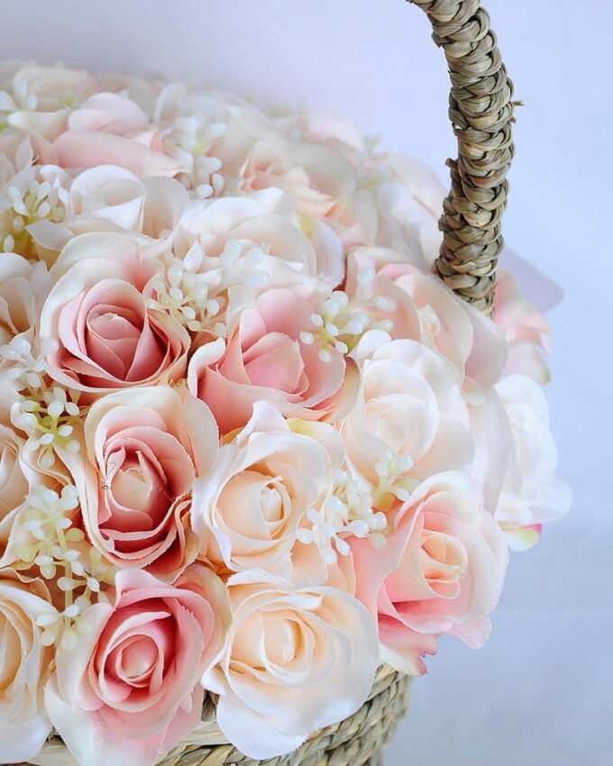 Artificial Flower 22*22*26cm rose in basket GS-06919027-P1