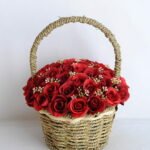 Artificial Flower 22*22*26cm rose in basket GS-06919027-R1