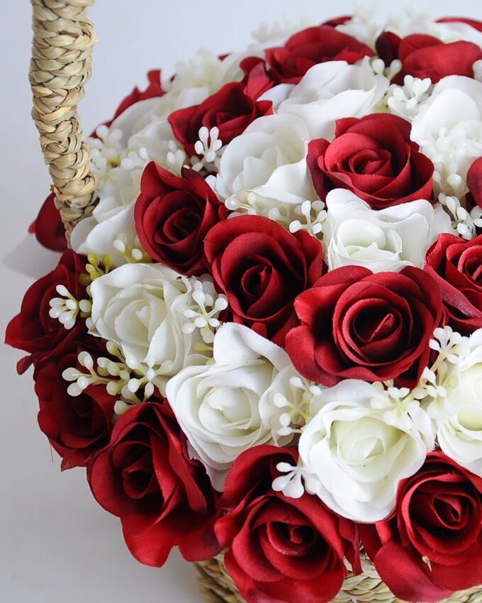 Artificial Flower 22*22*26cm rose in basket GS-06919027-R2