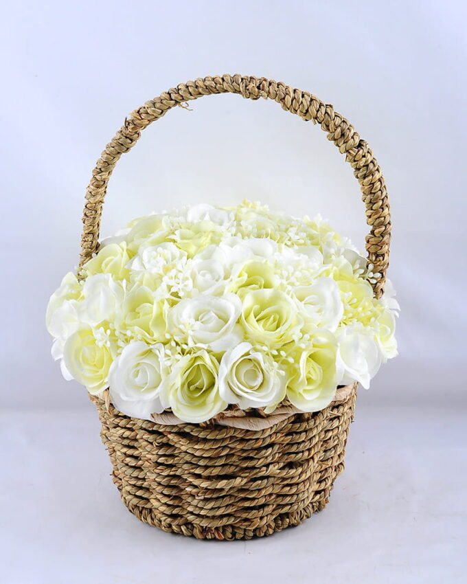 Artificial Flower 22*22*26cm rose in basket GS-06919027-W1 3 Artificial Flower 22*22*26cm rose in basket GS-06919027-W1