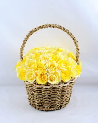 Artificial Flower 22*22*26cm rose in basket GS-06919027-Y1 Potted Flowers&Plants YeahFlower is one of Chinese leading OEM manufacturers and exporters , supplying the silk flowers, wholesale artificial trees Artificial Flower 22*22*26cm rose in basket GS-06919027-Y1