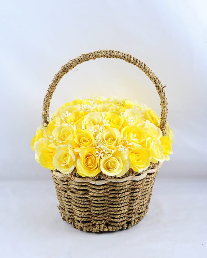 Artificial Flower 22*22*26cm rose in basket GS-06919027-Y1