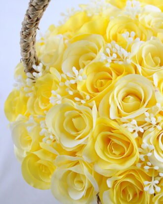 Artificial Flower 22*22*26cm rose in basket GS-06919027-Y1 Potted Flowers&Plants YeahFlower is one of Chinese leading OEM manufacturers and exporters , supplying the silk flowers, wholesale artificial trees Artificial Flower 22*22*26cm rose in basket GS-06919027-Y1