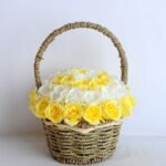 Artificial Flower 22*22*26cm rose in basket GS-06919027-Y2