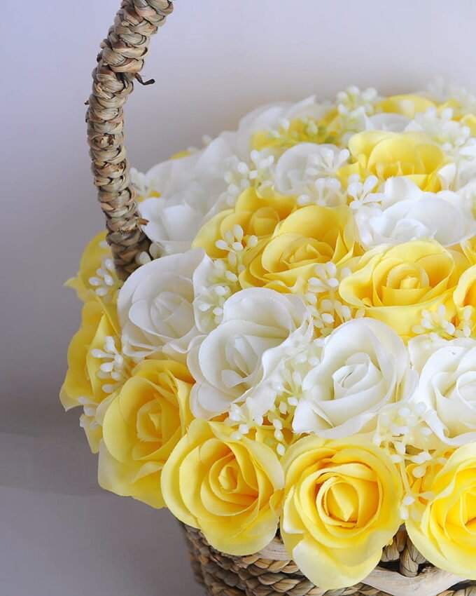 Artificial Flower 22*22*26cm rose in basket GS-06919027-Y2