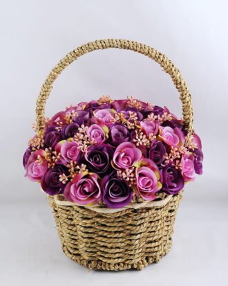Artificial Flower 22*22*26cm rose in basket GS-06919027-Z1