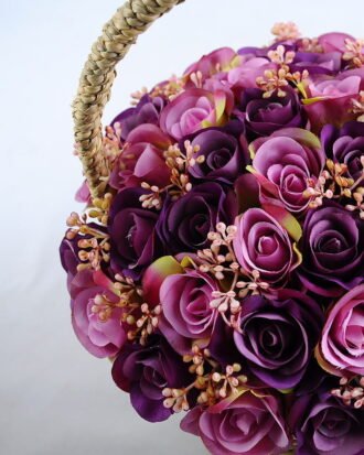 Artificial Flower 22*22*26cm rose in basket GS-06919027-Z1