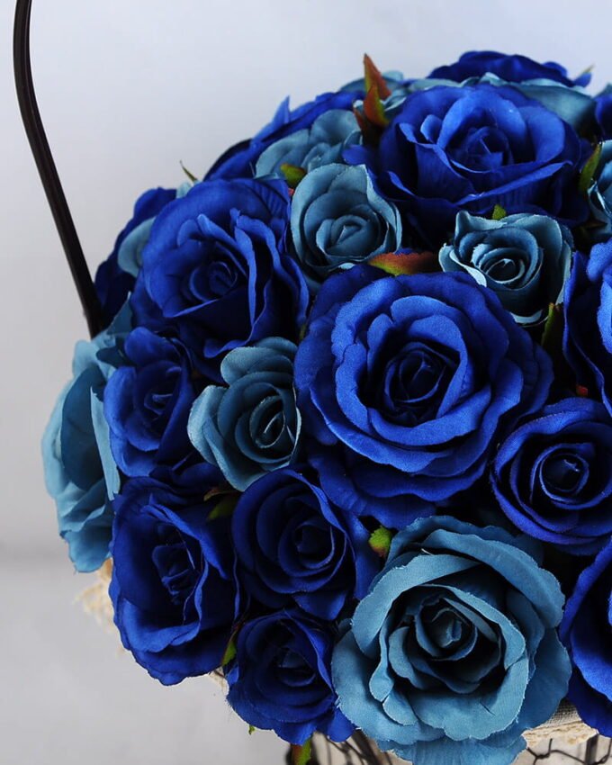 Artificial Flower 25*25*36cm rose in metal frame with flax bag GS-06919025-B1 2 Artificial Flower 25*25*36cm rose in metal frame with flax bag GS-06919025-B1