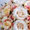 Artificial Flower 25*25*36cm rose in metal frame with flax bag GS-06919025-P1