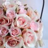 Artificial Flower 25*25*36cm rose in metal frame with flax bag GS-06919025-P3