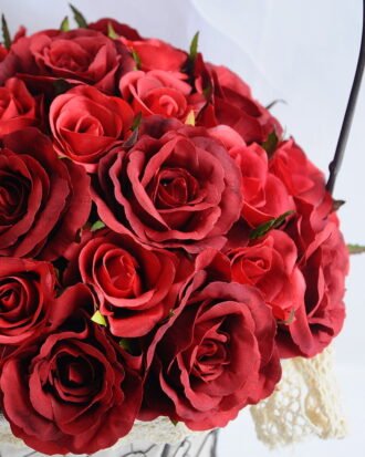 Artificial Flower 25*25*36cm rose in metal frame with flax bag GS-06919025-R1 Potted Flowers&Plants YeahFlower is one of Chinese leading OEM manufacturers and exporters , supplying the silk flowers, wholesale artificial trees Artificial Flower 25*25*36cm rose in metal frame with flax bag GS-06919025-R1