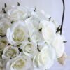 Artificial Flower 25*25*36cm rose in metal frame with flax bag GS-06919025-W1