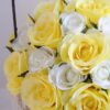 Artificial Flower 25*25*36cm rose in metal frame with flax bag GS-06919025-Y1