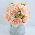 Artificial Flower 20*20*22CM rose in tin pot GS-06919016+P-P1