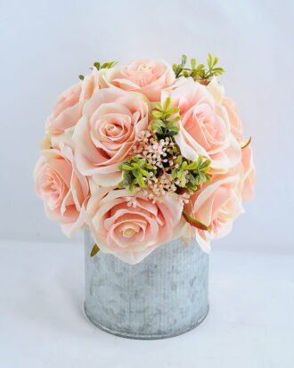 Artificial Flower 20*20*22CM rose in tin pot GS-06919016+P-P1