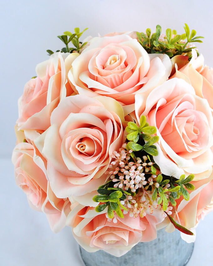 Artificial Flower 20*20*22CM rose in tin pot GS-06919016+P-P1 2 Artificial Flower 20*20*22CM rose in tin pot GS-06919016+P-P1