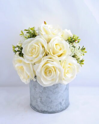 Artificial Flower 20*20*22CM rose in tin pot GS-06919016+P-W1 Potted Flowers&Plants YeahFlower is one of Chinese leading OEM manufacturers and exporters , supplying the silk flowers, wholesale artificial trees Artificial Flower 20*20*22CM rose in tin pot GS-06919016+P-W1