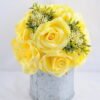 Artificial Flower 20*20*22CM rose in tin pot GS-06919016+P-Y1