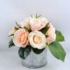 Artificial Flower 15*15*15cm rose in tin pot GS-06919021+P-P1