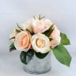 Artificial Flower 15*15*15cm rose in tin pot GS-06919021+P-P1