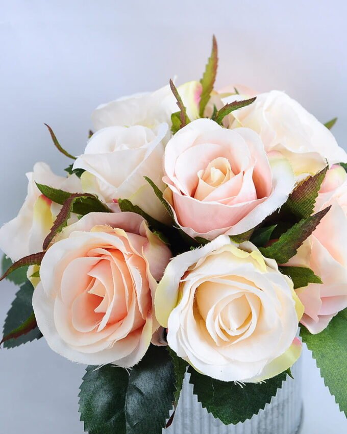 Artificial Flower 15*15*15cm rose in tin pot GS-06919021+P-P1