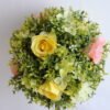 Artificial Tree TOPIARY BALL WITH ROSE IN PAPER POT GS-0690530A-Y1