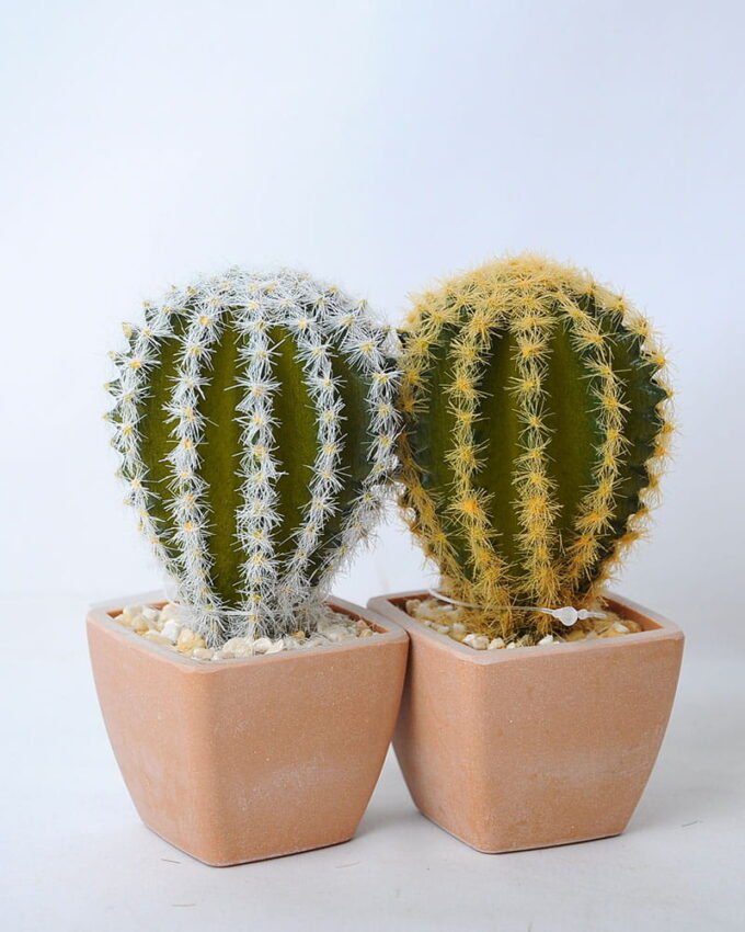 Artificial succulent 5.5*5.5*12CM Cactus in plastic pot GS-45219124