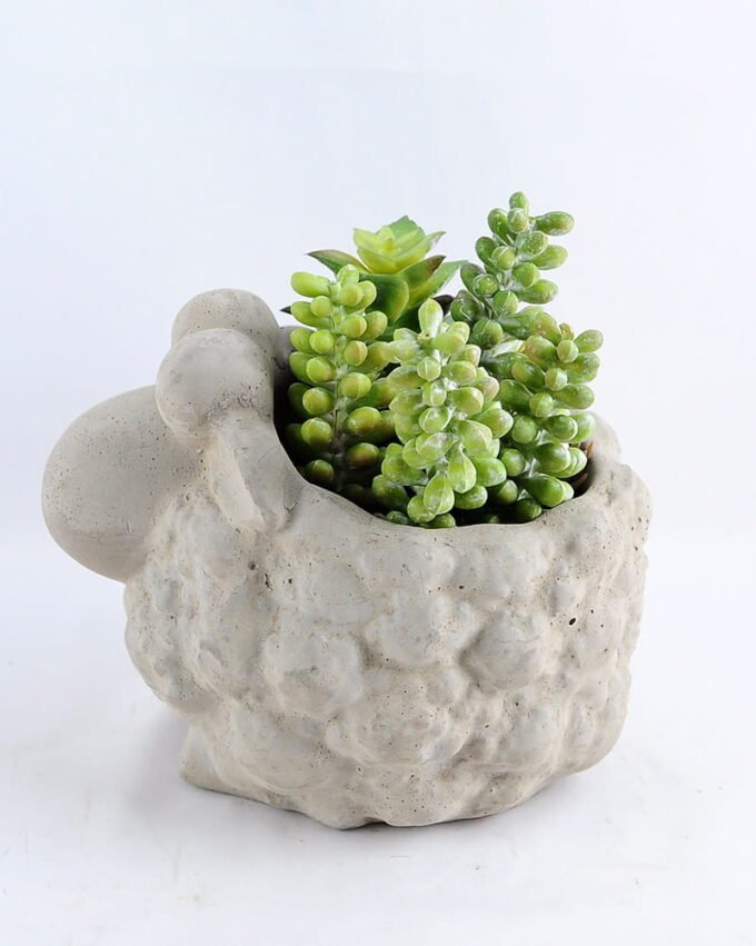 Artificial succulent 14*11.5*14CM Succulent in cement pot GS-30319015+P